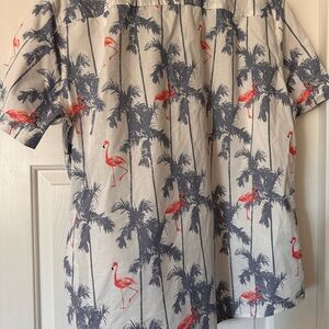 Goodfellow & Co Flamingo and Palm Print Shirt